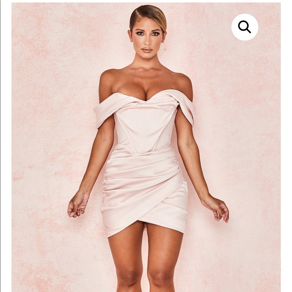 HOUSE OF CB Coraline Dress dupe in Blush Pink